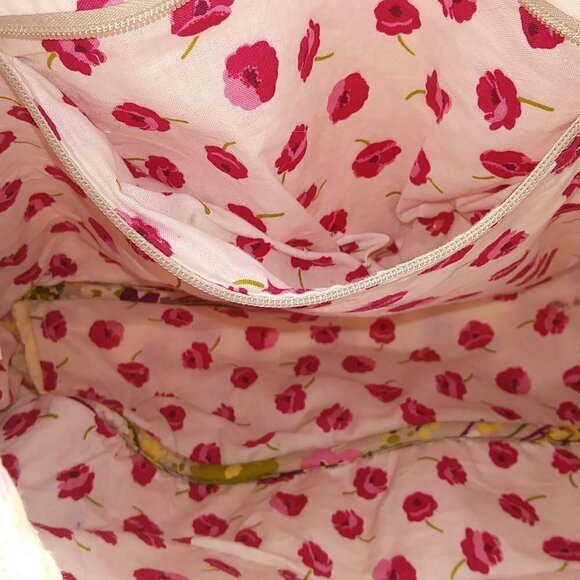 Vera Bradley Make Me Blush On the Go Tote Large Pink Floral Retired - Picture 8 of 10
